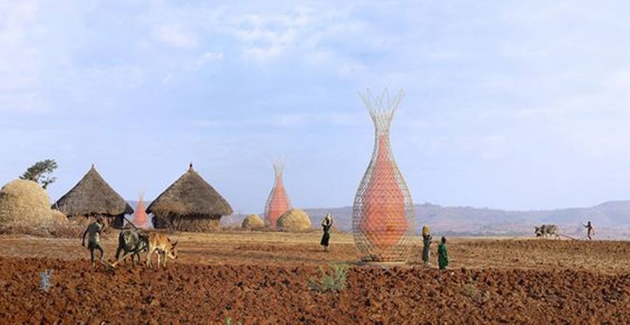 Warka Water: una torre che produce acqua grazie all'aria