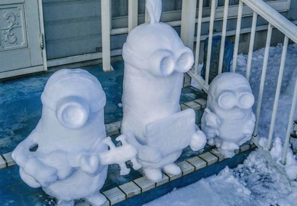 Neve a Tokyo: i pupazzi diventano dei manga [FOTO]