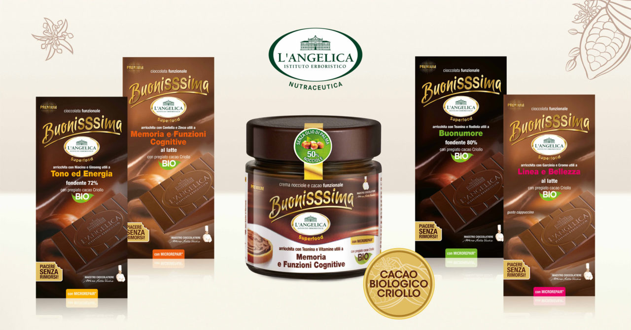 L'Angelica lancia "Buonissima", la prima linea di cioccolato funzionale