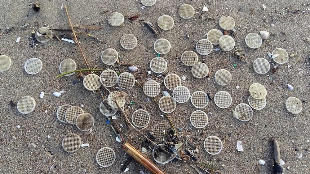 Dischetti di plastica invadono le spiagge italiane: disastro ambientale