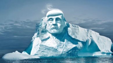 Trumpmore: la faccia di Donald Trump scolpita nei ghiacci artici [VIDEO]