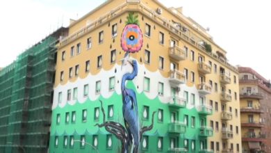 Nel quartiere Ostiense di Roma il murales mangia smog