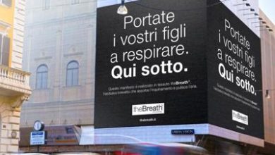 A Roma il manifesto pubblicitario che elimina lo smog