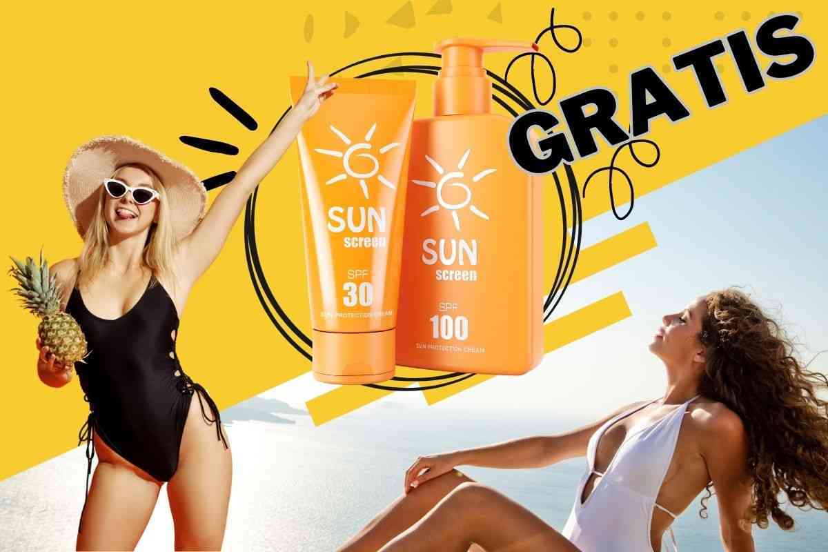 crema solare gratis