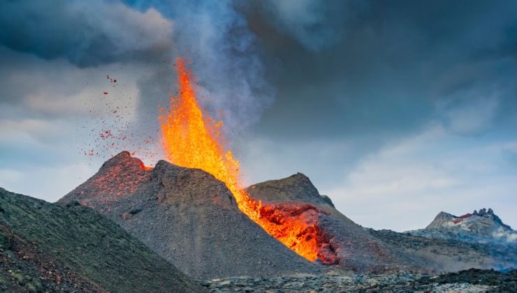 paura per un vulcano