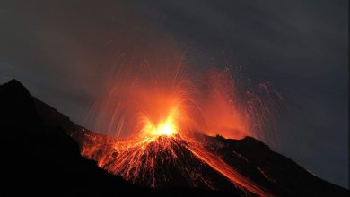 paura per un vulcano