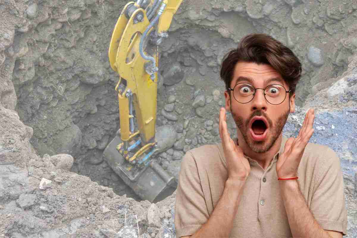 ritrovamento inaspettato dopo uno scavo