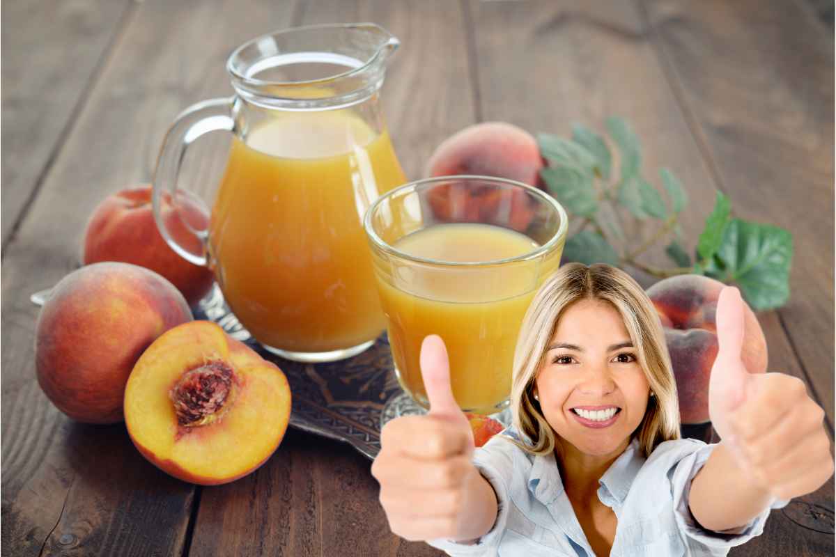 succo di pesca naturale