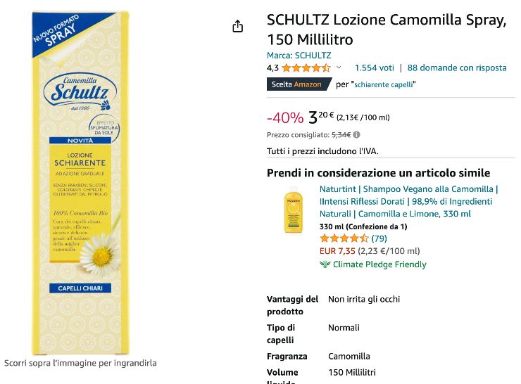 prodotto schultz schiarente