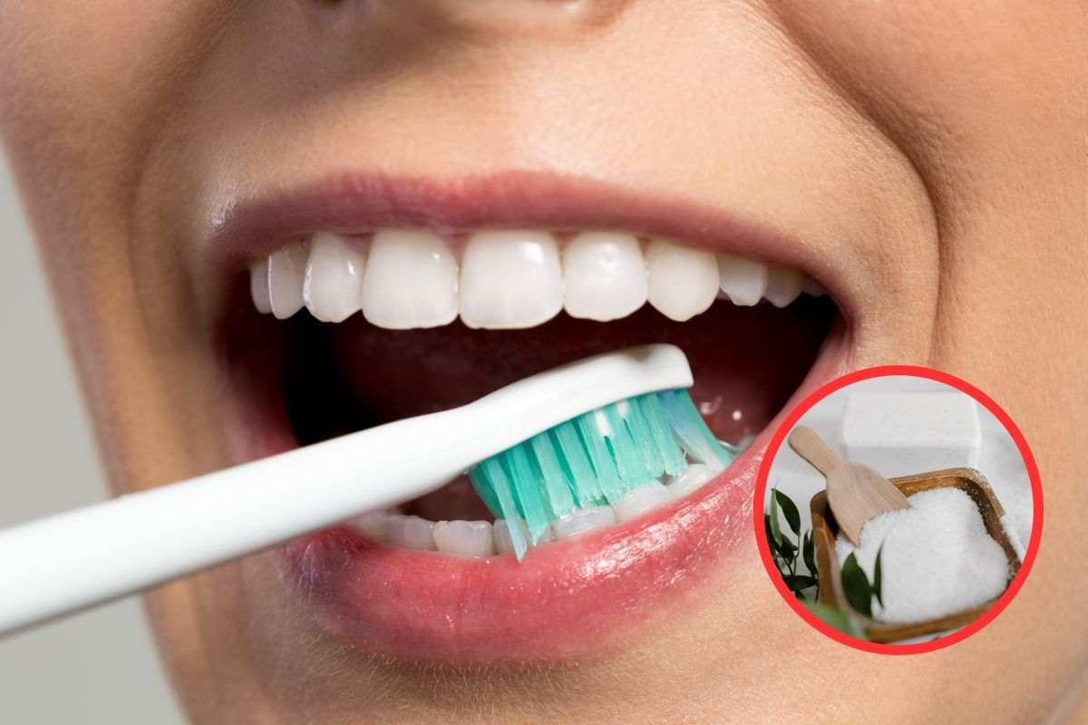 lavare i denti con il sale