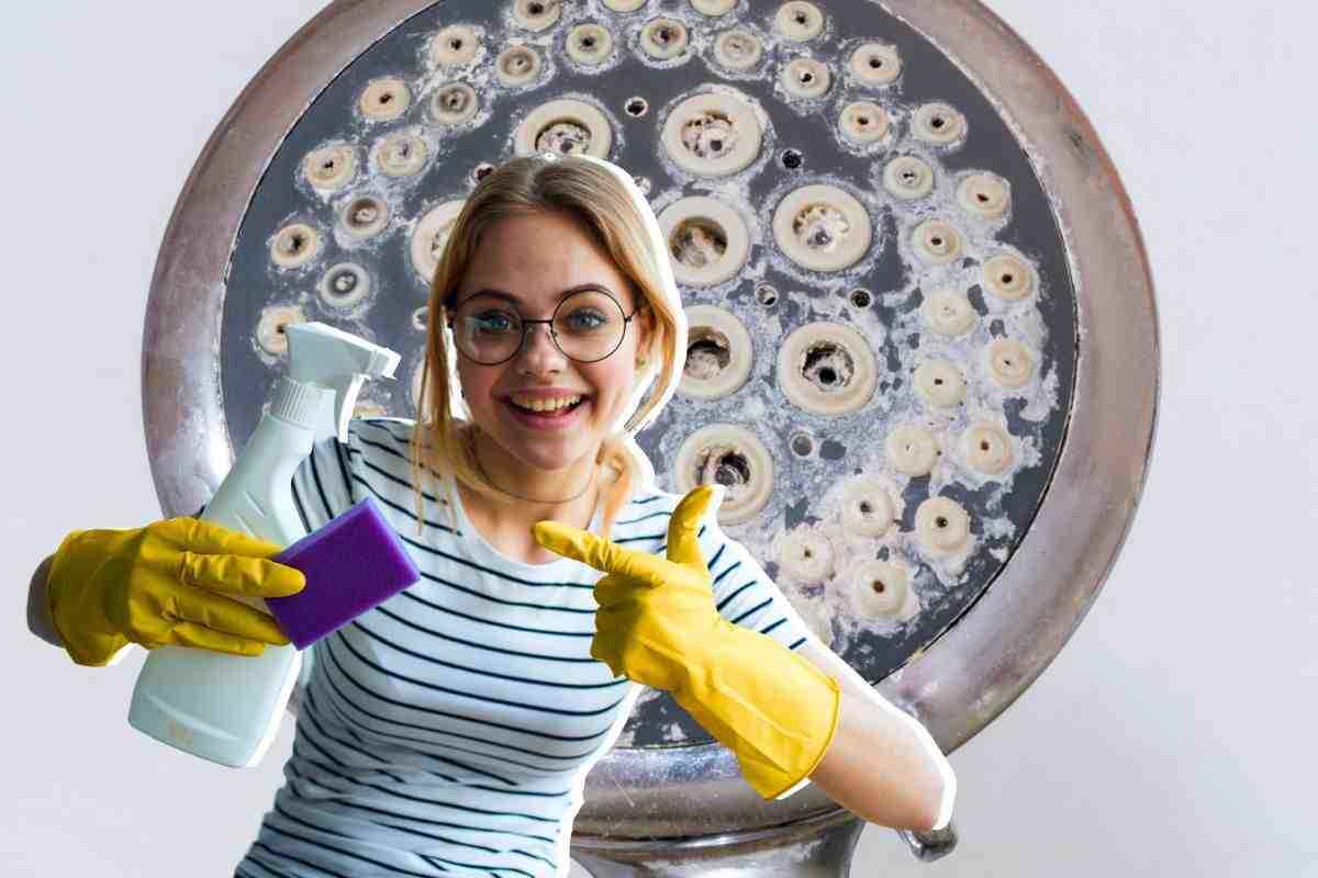 come pulire il soffione della doccia