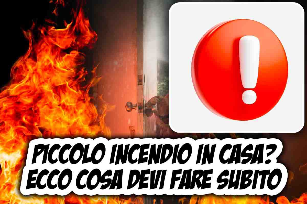 incendio in casa cosa fare