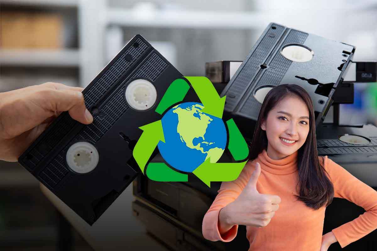 come riciclare le videocassette