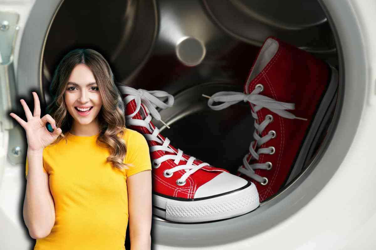 scarpe lavatrice trucco