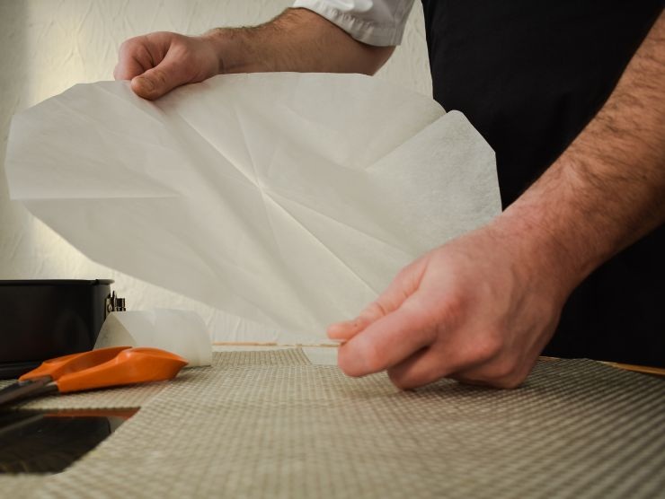 eliminare polvere carta da forno