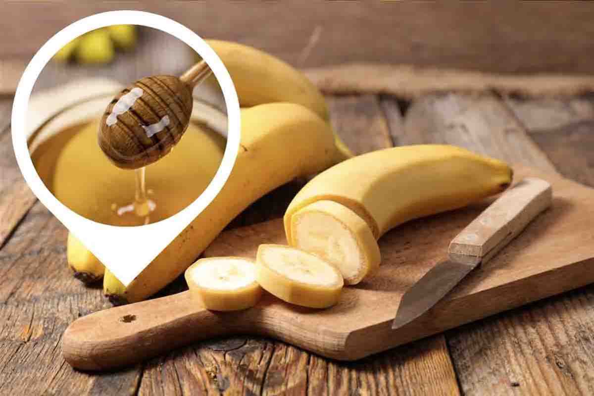 rimedio per la tosse con miele , banane, acqua