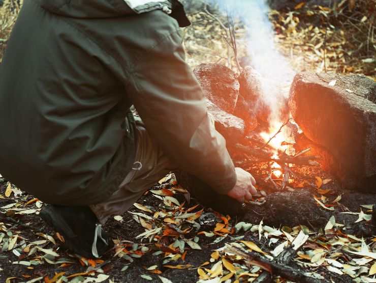 come accendere fuoco montagna