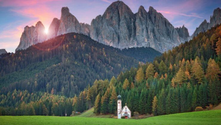 punto per ammirare le dolomiti