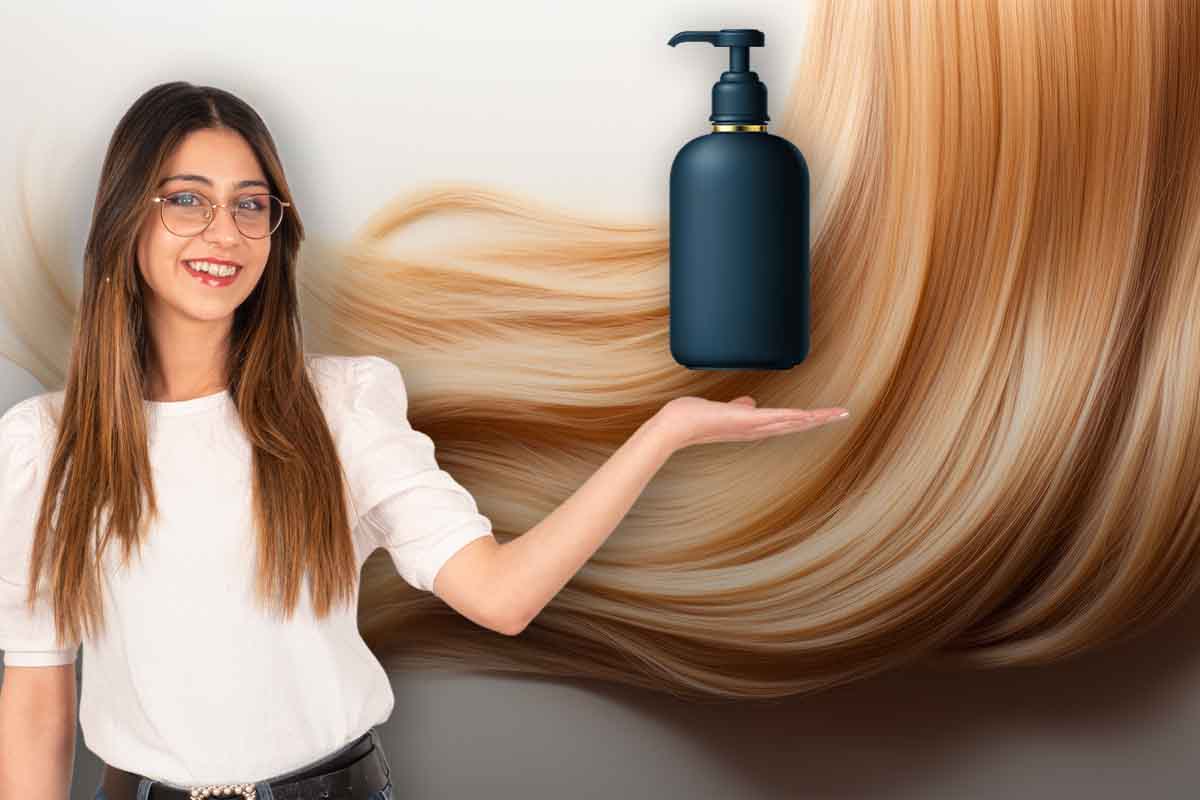 lozione per capelli lucenti