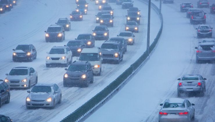 tempesta di neve in Svezia