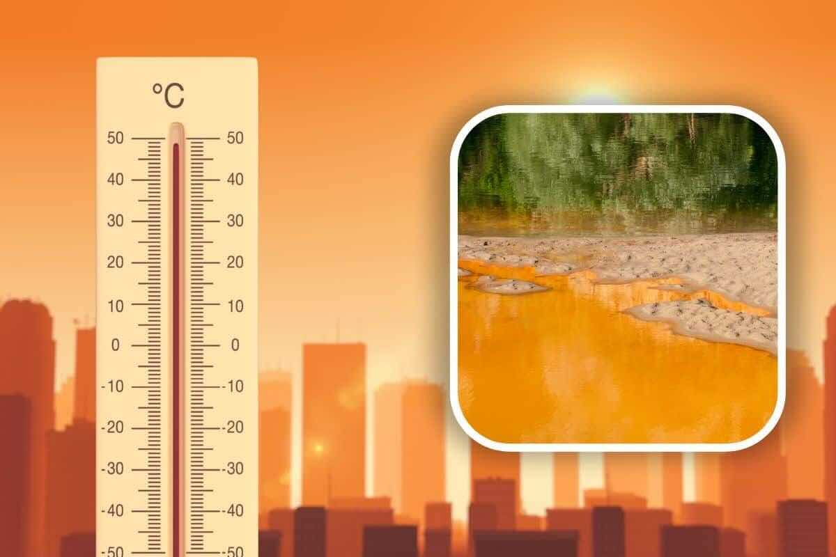 fiumi di colore arancione