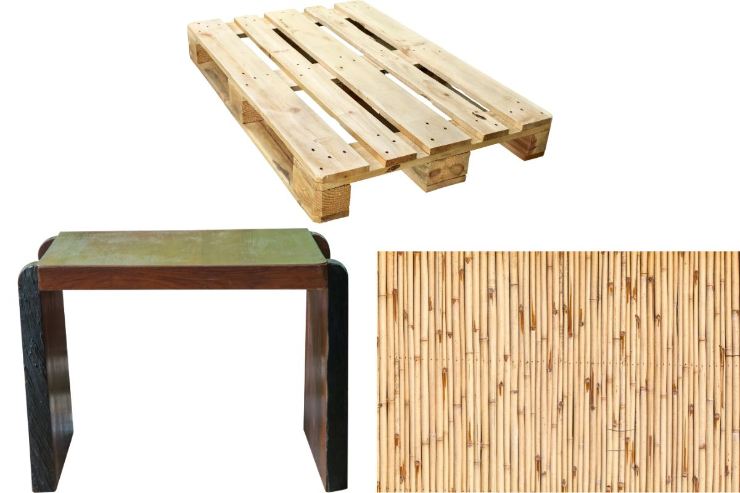 tavolo arella bambù bancali legno consigli