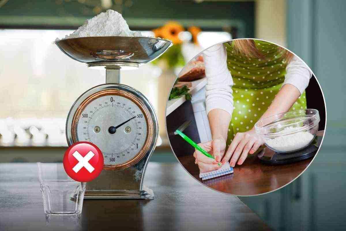 pesare ingredienti senza bilancia