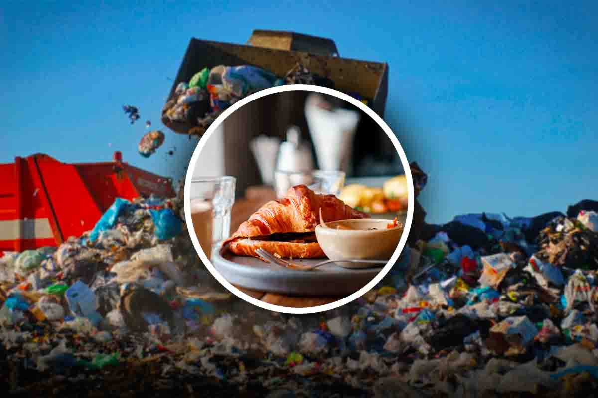 Le foto virali di un bar davanti una discarica