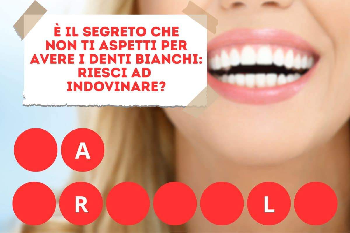 trucco denti bianchi