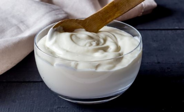morbido pane Naan con lo yogurt