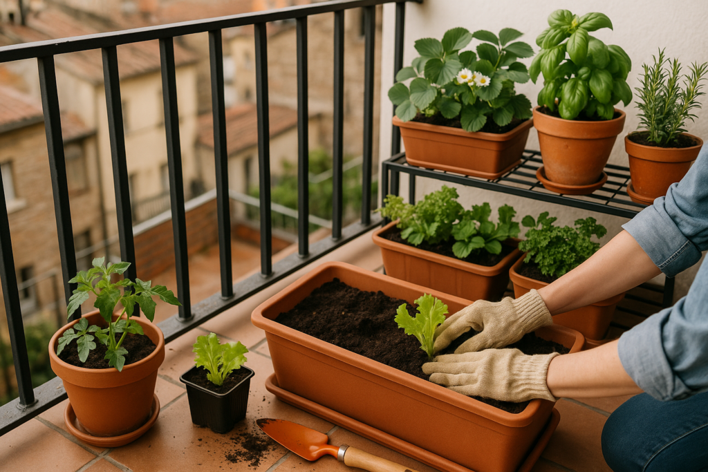 orto in balcone — Orto in balcone: coltivare verdure fresche in 2 metri quadri
