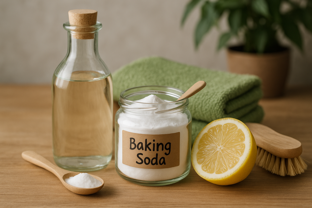 pulizie ecologiche naturali — Pulizie ecologiche: aceto, bicarbonato e limone, il kit che basta