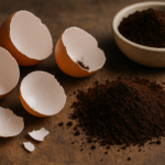 gusci d'uovo fondi di caffè — Gusci d'uovo e fondi di caffè