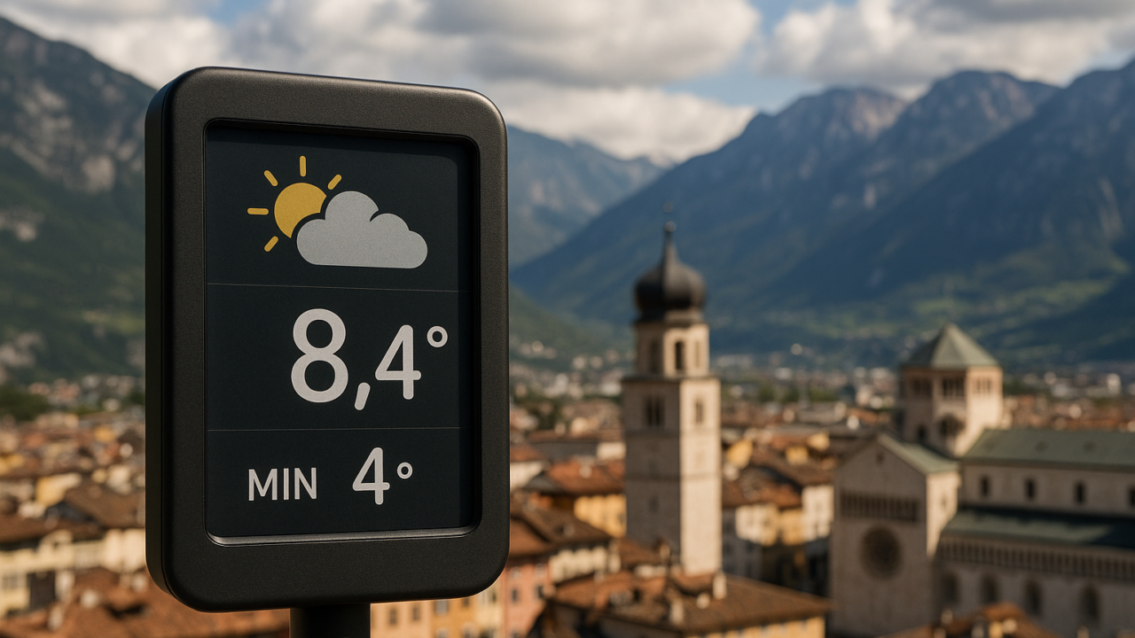 Previsioni meteo Trento: cosa aspettarsi oggi