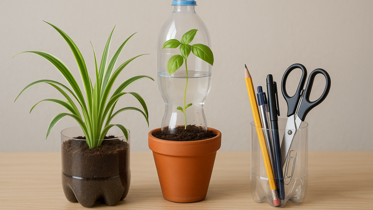 Riciclo creativo: 3 progetti semplici con bottiglie di plastica