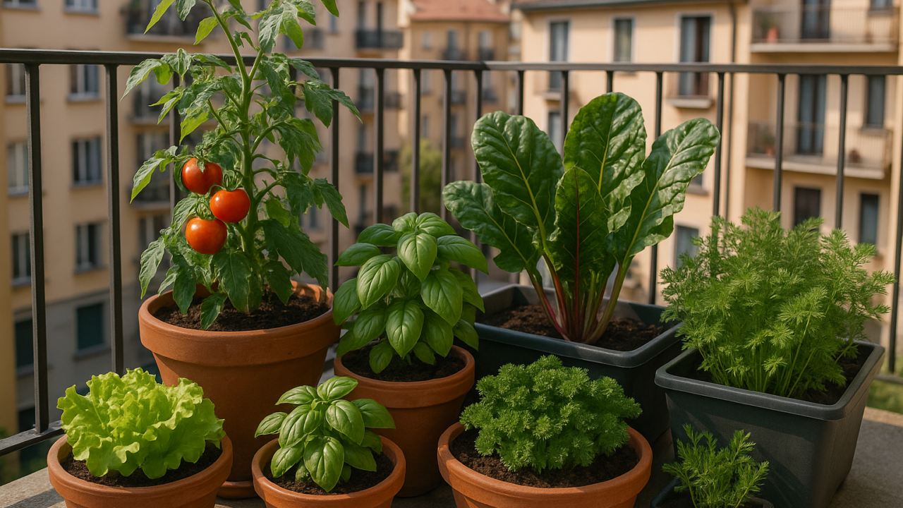 Orto e giardino in balcone: le piante che crescono davvero con poco spazio