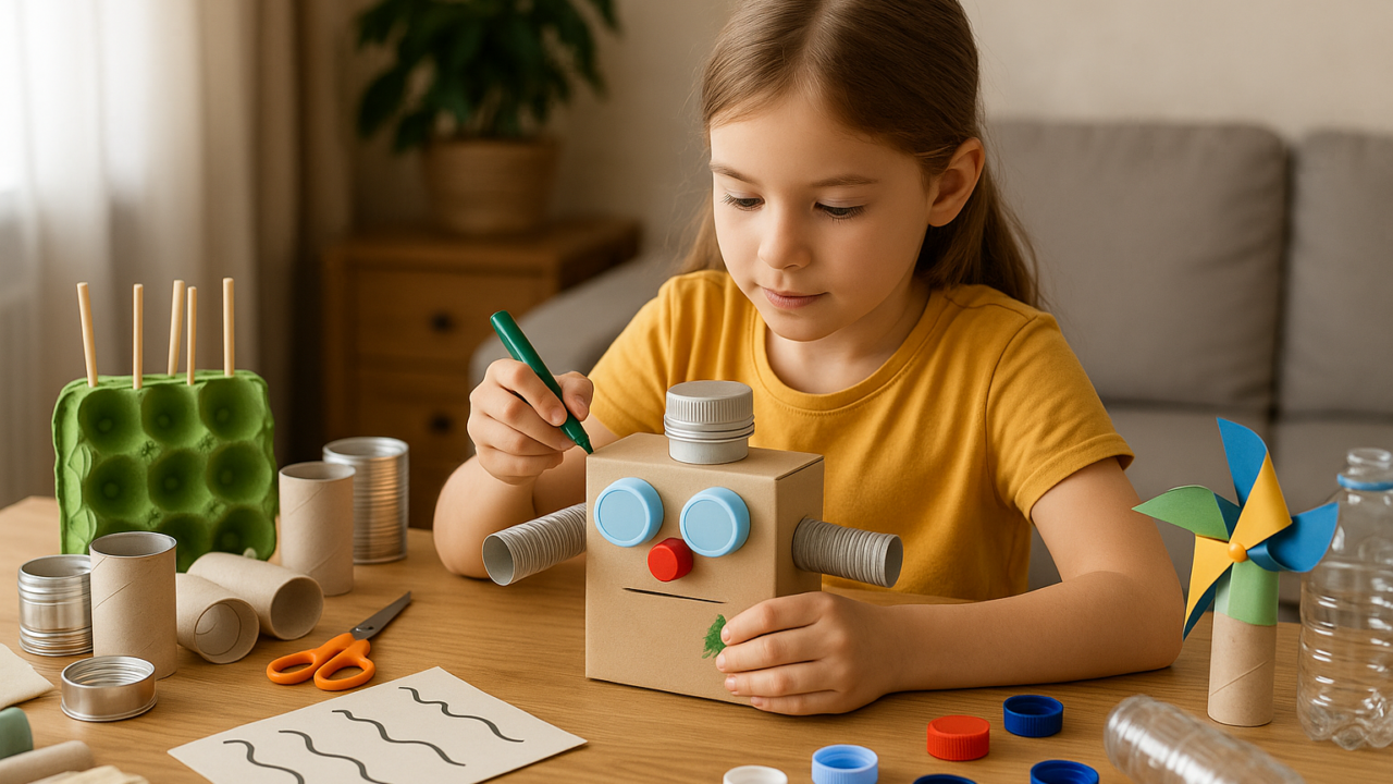 Riciclo creativo: 5 progetti facili da fare con i bambini