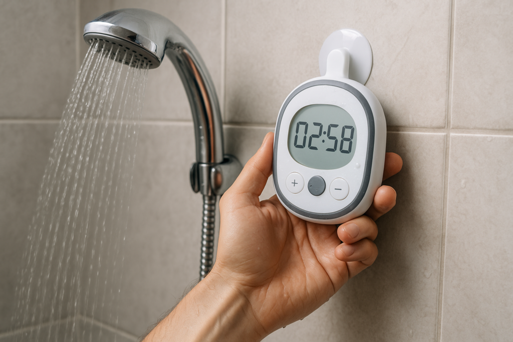 Risparmiare acqua in doccia: il timer che cambia le abitudini