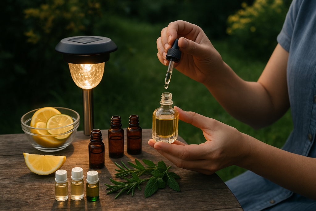 Fai-da-te green per l'estate: profumo con oli essenziali e faro solare da giardino