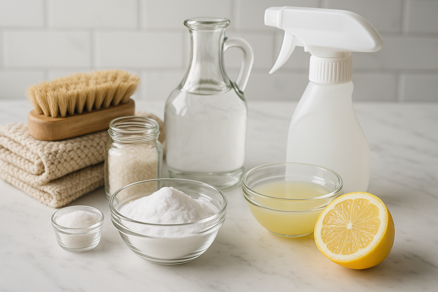 Pulizia della casa con ingredienti che hai già: aceto, bicarbonato, limone (2)