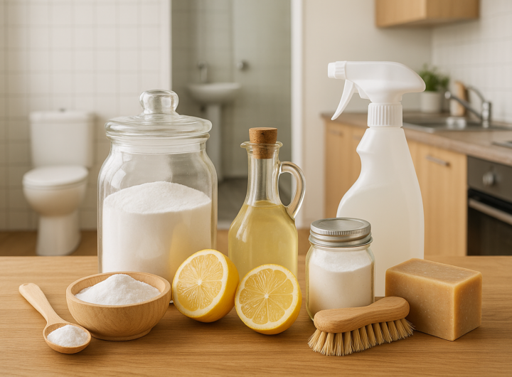 Pulizia della casa con ingredienti che hai già: aceto, bicarbonato, limone