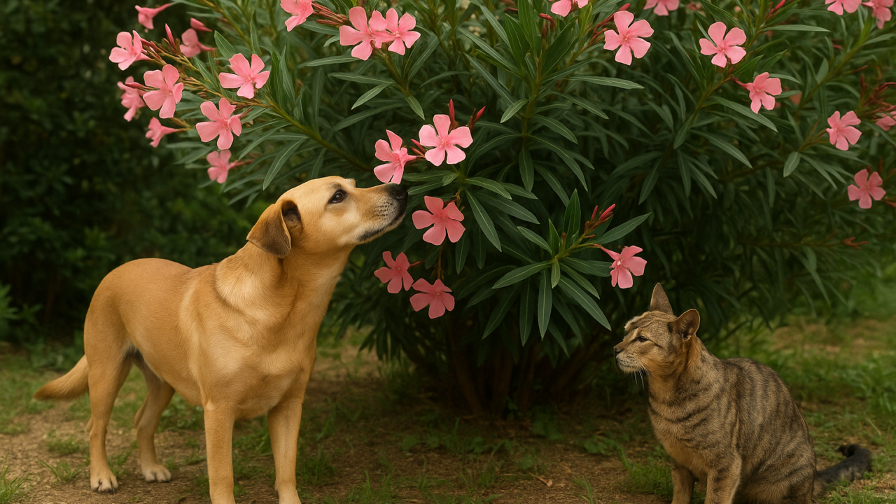 Piante tossiche in giardino: l'oleandro e i pericoli per i tuoi animali domestici