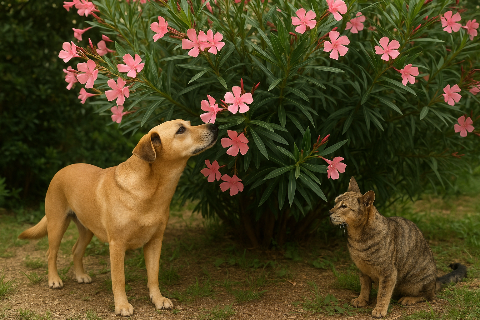 Piante tossiche in giardino: l'oleandro e i pericoli per i tuoi animali domestici