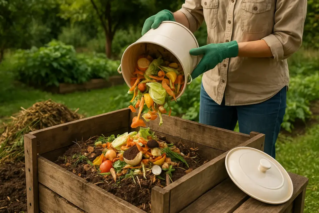 Compostaggio domestico: da rifiuti a terriccio in 3-6 mesi