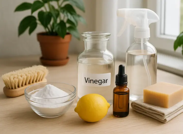 Pulizia ecologica della casa: aceto, bicarbonato e limone al posto dei chimici