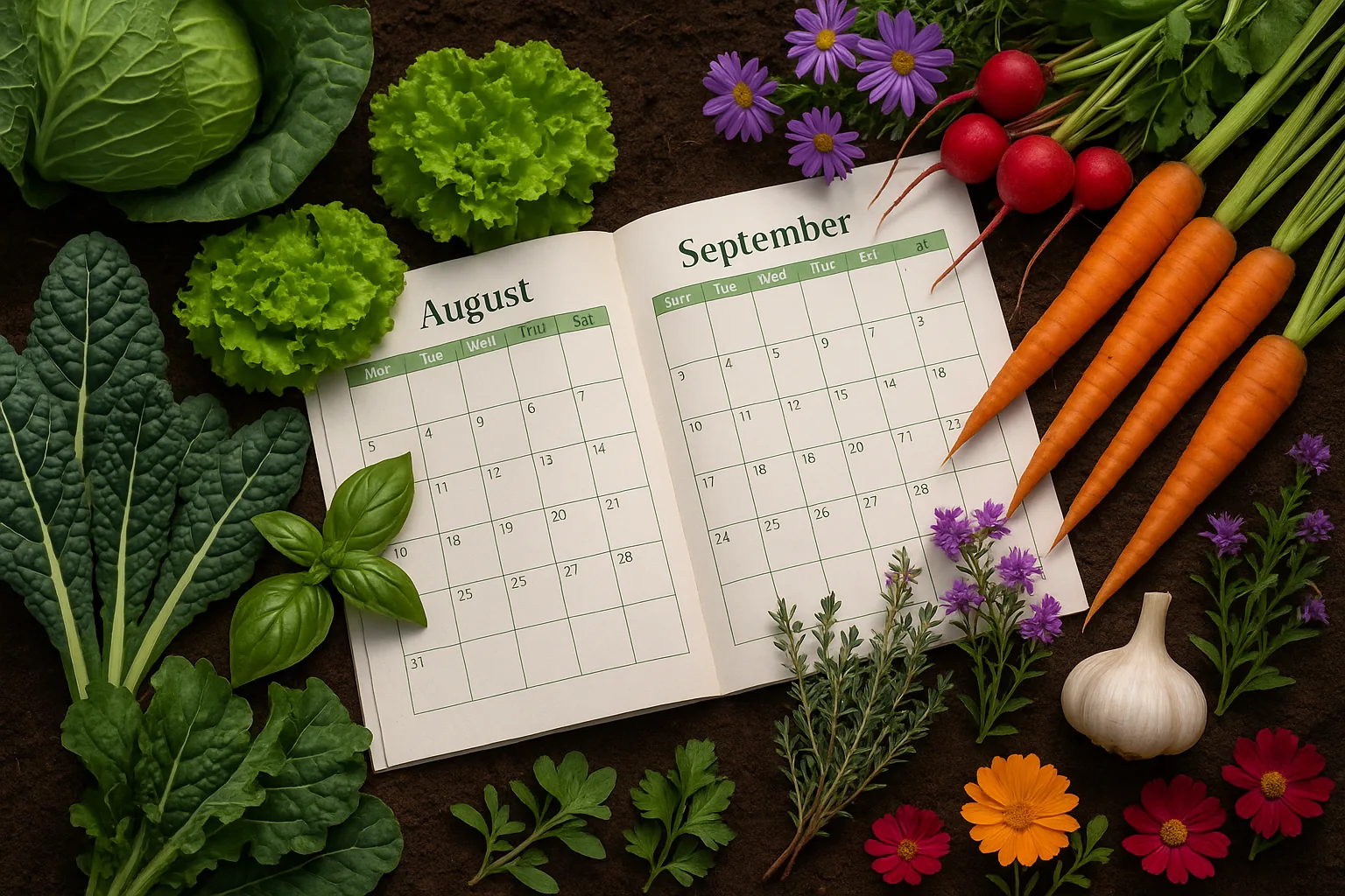 Orto e giardino: calendario di semina agosto-settembre 2026