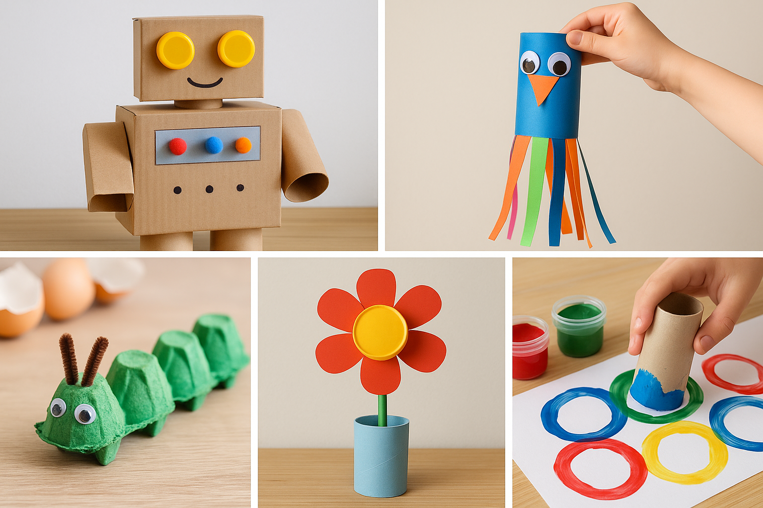 Riciclo creativo: 5 progetti concreti da fare con i bambini questo weekend