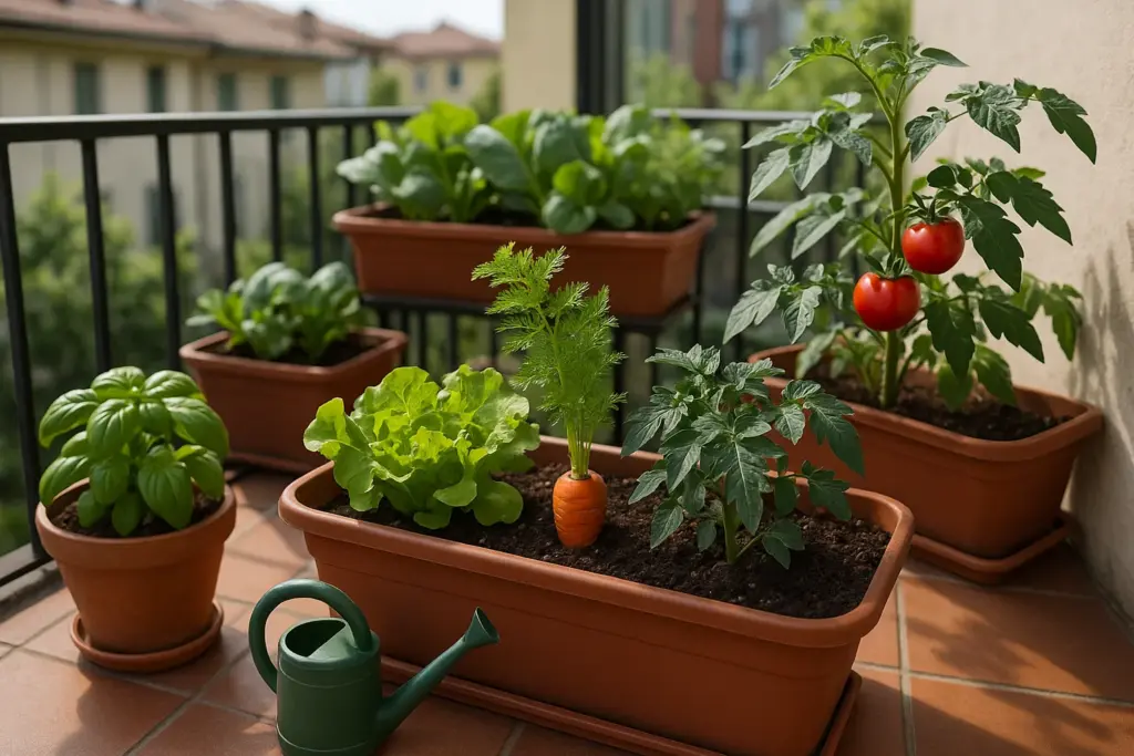 Orto domestico in balcone: come coltivare verdure in vasi anche in città