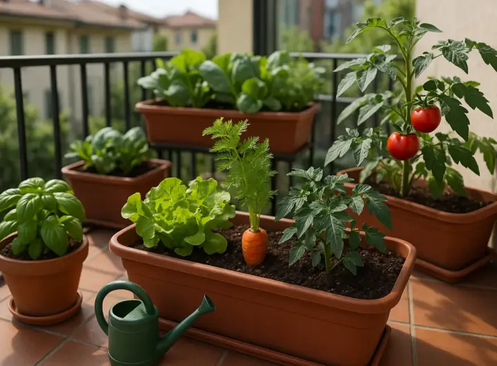 Orto domestico in balcone: come coltivare verdure in vasi anche in città
