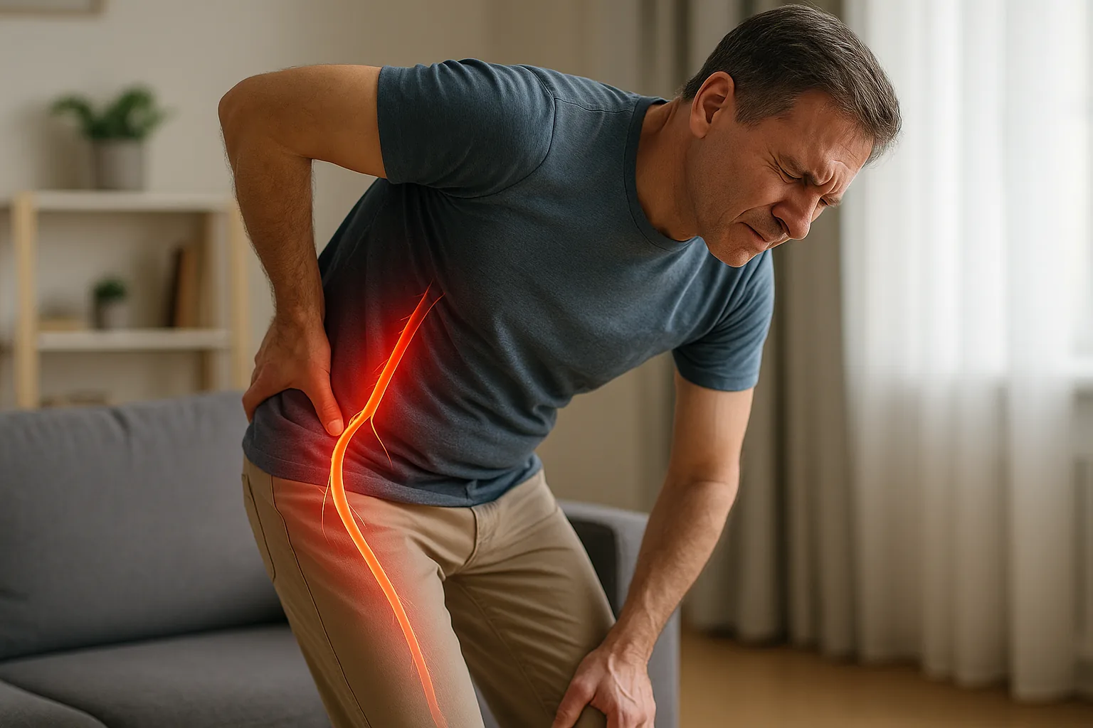 Dolore al nervo sciatico: esercizi e posture che riducono l'infiammazione